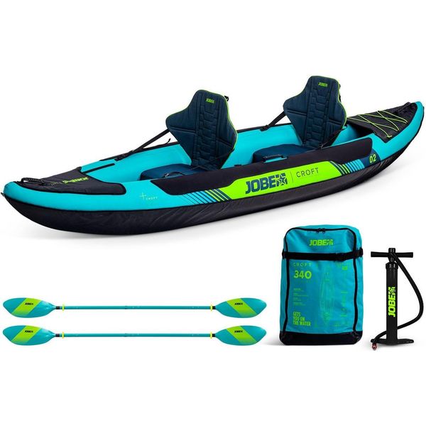 Jobe Croft Kayak Set 2 Persone Canoa Gonfiabile Da Turismo Kayak 340Cm-image