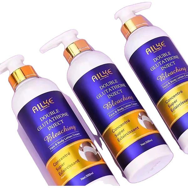 Crema Per Il Corpo, Formula Illuminante, Idratante, Adatto Per Pelli Secche E Scure, Set 3 In 1-image