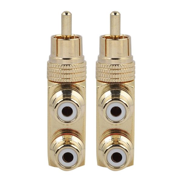 Connettore Av, Spina Splitter Av, Adattatore Rca, Connettore Rca Maschio-Femmina, Rca Maschio-2 Femmine-image