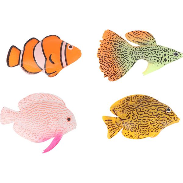 Pesce Artificiale Dell'acquario, Pesce Di Simulazione Dell'acquario, Pesce Luminoso Dell'acquario, Pesce Dell'ornamento Del Serbatoio Di Pesce, Decorazione Del Serbatoio Di Pesce-image