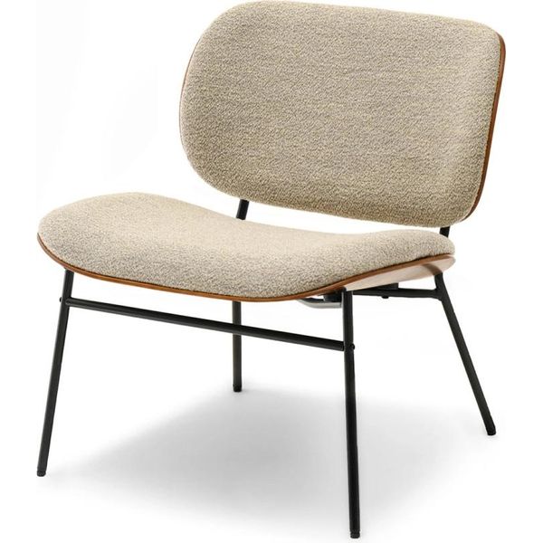 Poltrona Imbottita Evance - Noce / Beige / Nero-image