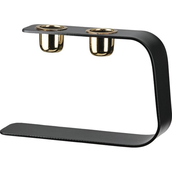 Gilde Kerzenleuchter, "Duo"", Metall, Schwarz, Ve 3, L. 4 Cm, B. 16 Cm, H. 10 Cm 58308"-image