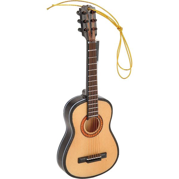 Chitarra Modello Realistico Ornamento Decorativo In Legno In Miniatura Per Albero Di Natale - Studio Soggiorno-image