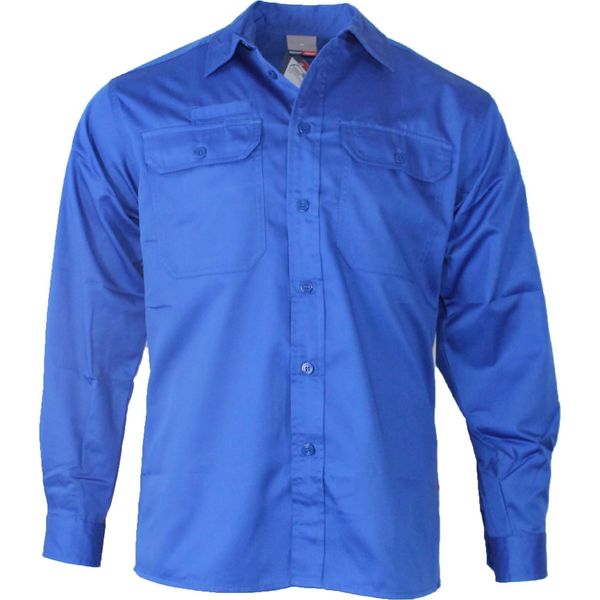 Fristads Kansas Kansas Camicia A Maniche Lunghe Blu Royal, Taglia:L-image