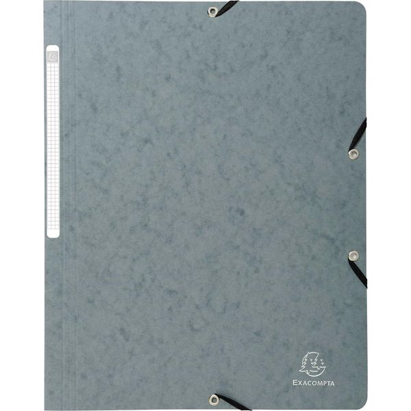 25X Cartella Angolare Exacompta, Din A4, Cartone, Grigio-image