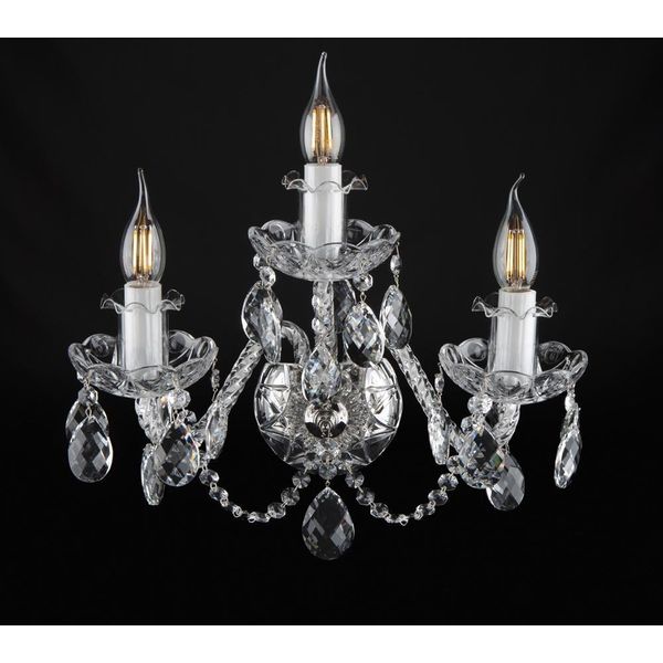 -Lampada Da Parete In Vetro Cristallo Lampadario Illuminazione Soggiorno Elite Bohemia-image