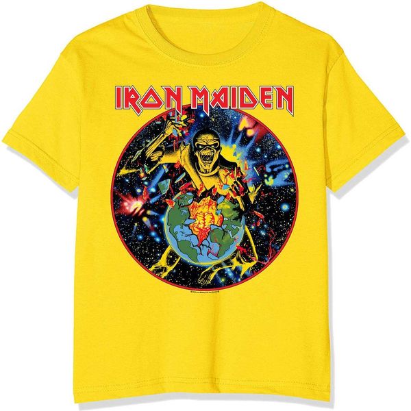 Iron Maiden - Maglietta "World Piece Tour"" Per Uomo/Donna Unisex RO5472 (L) (Giallo)"-image