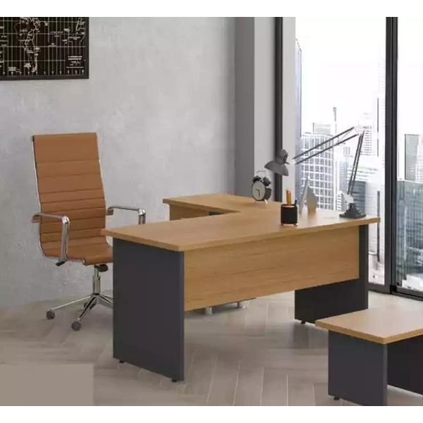 Scrivania Ad Angolo Studio Design Arredo Ufficio Tavolo Legno Ufficio-image
