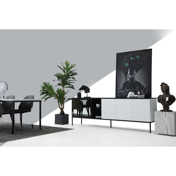 Credenza Cassettiera Credenza Legno Moderna Bianca Cassettiera Soggiorno Design-image