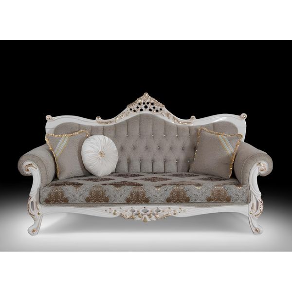 Design Divano Tappezzeria Divano Bianco Set Lusso Tessile Divani Chesterfield-image