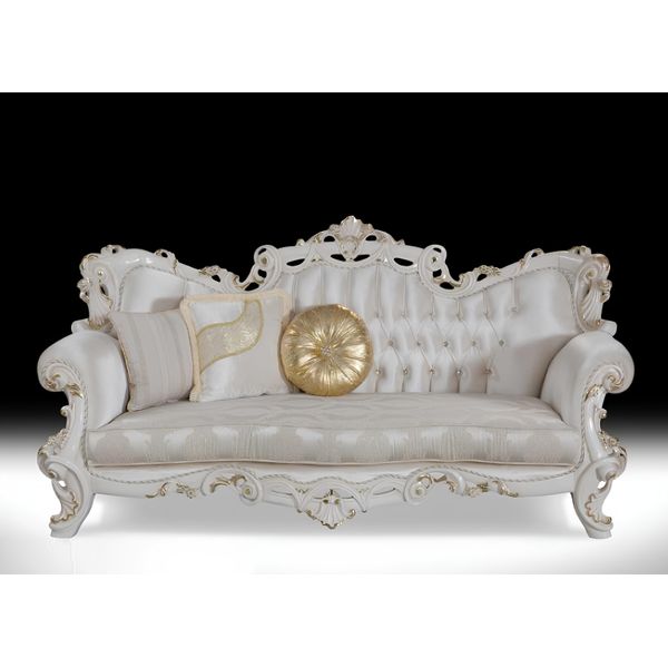 Divano Di Design Con Seduta Imbottita Divano A 3 Posti Chesterfield Divani In Tessuto-image