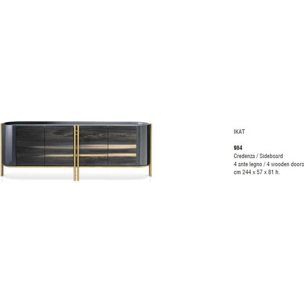 Credenza Rtv Mobile Tv Basso Tavolo Soggiorno Cassettiera Legno Mobili Classici-image