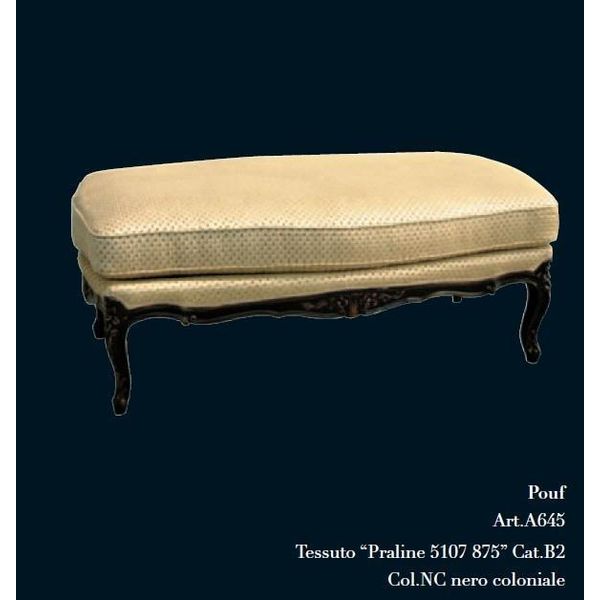 Lounge Pufa Design Sgabello Design Cuscino Poggiapiedi Ottomana Seduta Tessile Chaise-image