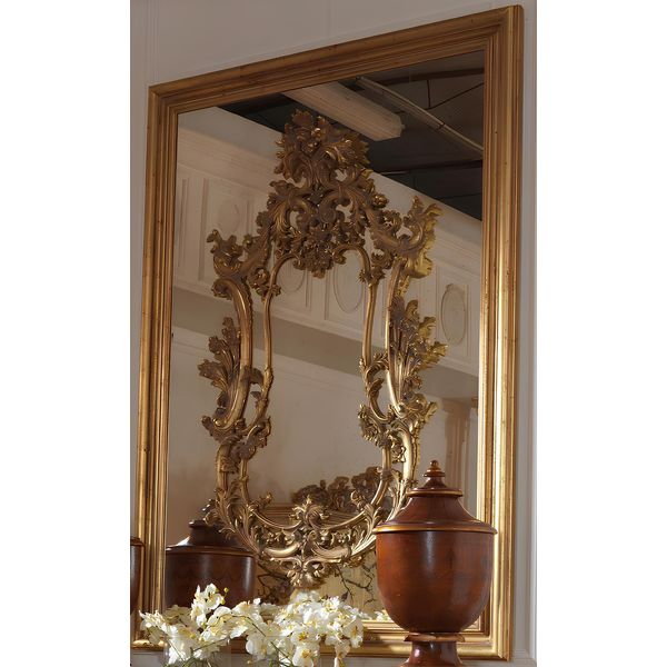 Specchio Specchio Barocco Rococò Da Parete Specchio D'arredo Italiano 117,50X166-image