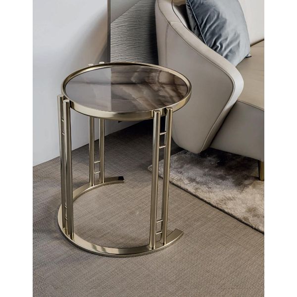 Tavolo Da Soggiorno Tavolino In Vetro Acciaio Inox Tavolino Design Italia-image