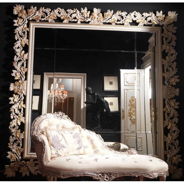 Specchio Da Parete Fatto A Mano Cornice Dello Specchio Cornice Intagliata Oro Classico-image