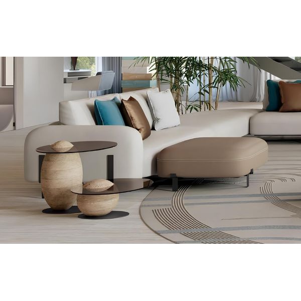 Sgabello Design Legno Mobili Italiani Lusso Soggiorno Poggiapiedi Bizzotto Nuovo-image