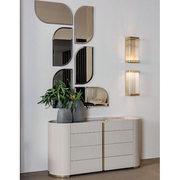 Cassettiera Credenza Design Arredamento Cassettiera Bassa Mobili Italiani Nuovi-image
