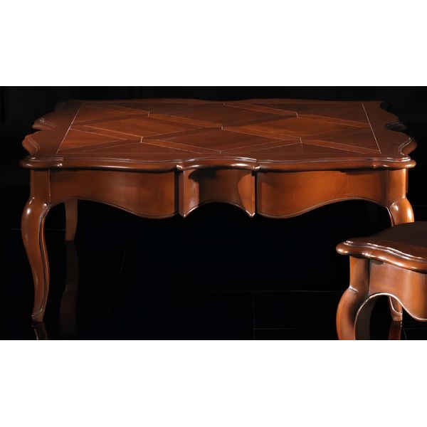 Tavolino Xxl In Vero Legno 112X112Cm Mobili Tavoli D'arredo Italiani-image