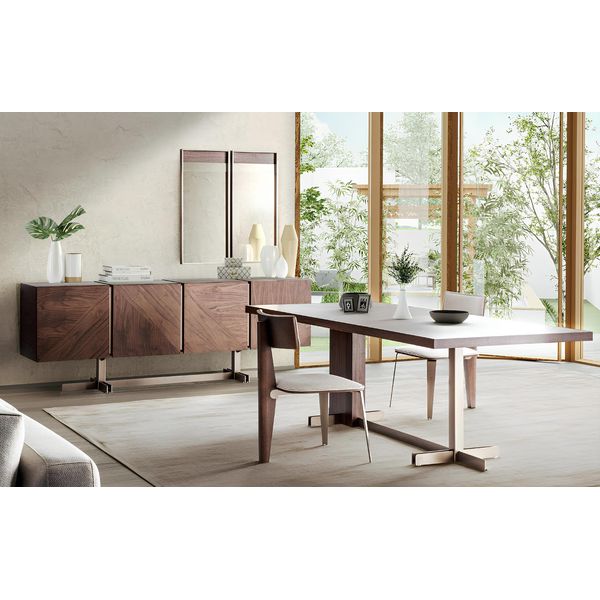 Tavolo Da Pranzo Marrone Tavoli Di Design Tavolo + 4X Poltrone Mobili 5 Pz-image