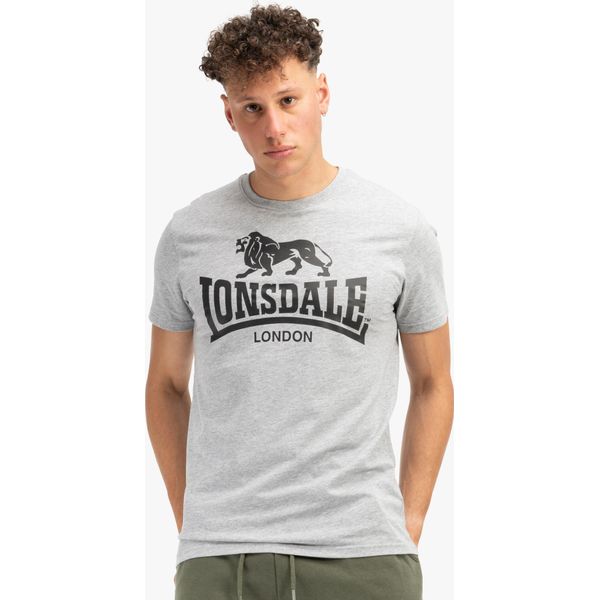 Maglietta Uomo Regular Fit Doppio Pacco Loscoe Marl Grigio/Nero Xxl Lonsdale-image