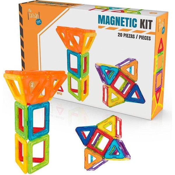 UNVI- Kit Magnetico 20 Pezzi Tachan Set Di Costruzione, Multicolore (709T00632) Unvi-image