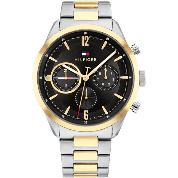 Multifunktionsuhr Tommy Hilfiger "Matthew", Silber (Silberfarben, Goldfarben), Armbanduhren, Herren, Quarzuhr, Armbanduhr, Herrenuhr, Datum, Edelstahlarmband-image