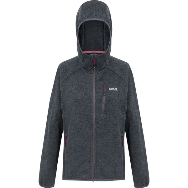 Regatta - Felpa Con Cappuccio "Newhill Ii"" Con Zip Integrale Da Donna RG12002 (40 De) (Grigio Medio/Pop)"-image