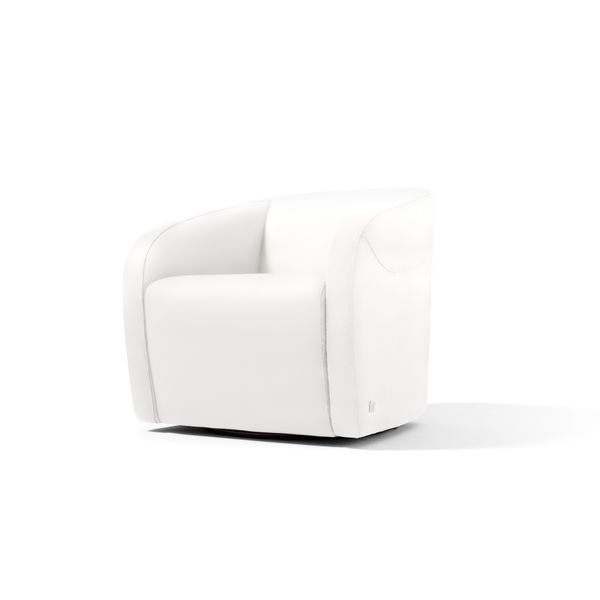 Sessel Egoitaliano "Charlottaas Clubsessel, Designsessel, Modern Und Zeitlos, Bequem", Weiß, B:73Cm H:73Cm T:76Cm, Leder »Bull« (Echtes Rindsleder). Geschliffenes, Pigmentiertes Und Behandeltes Rindsleder Mit Einer Dicke Von 1, 3-1, 5 Mm. Dieses Leder Zeigt Eine Ziemlich Weiche Hand Mit Einem Halb Undurchsichtigen Aussehen. Es Handelt Sich Um Ein GeschüTztes Leder. Eine Leichte Deckschicht SchüTzt-image