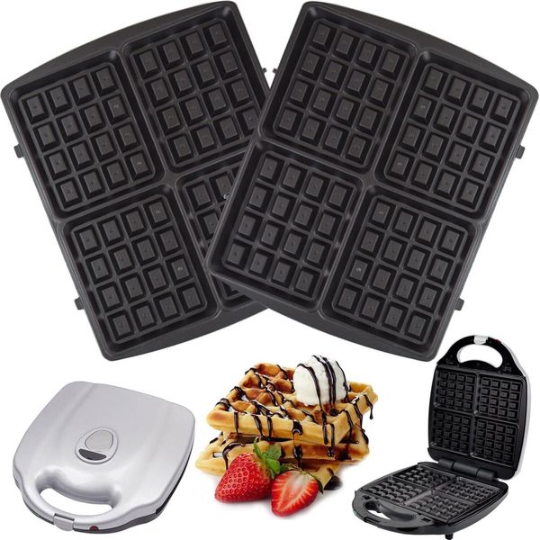 Piastre Intercambiabili Per Multimaker ZN-2000W | Rivestimento Antiaderente | Cialde Belghe - Resto-image