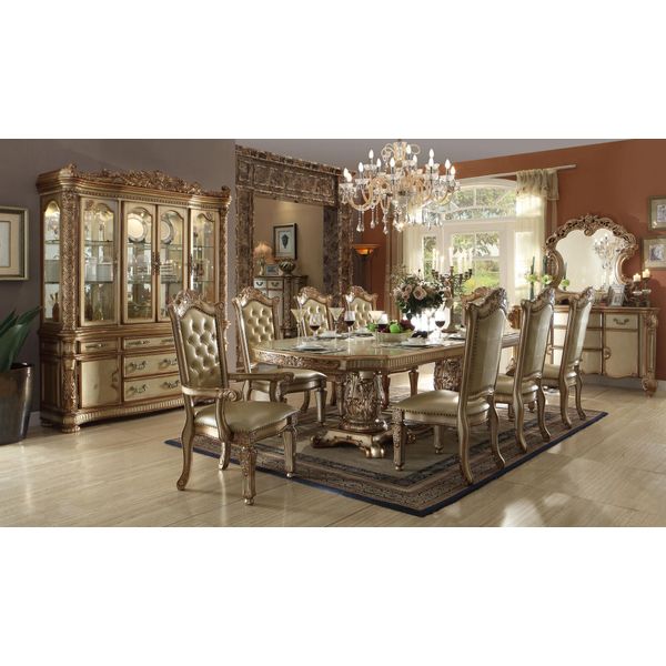 Sala Da Pranzo 8 Poltrone 9Pcs Set Classico Tavolo Da Pranzo Gruppo Sedie Barocco-image