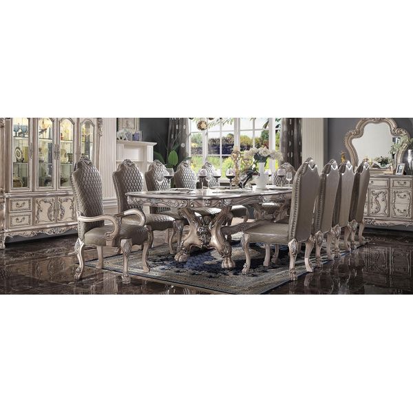 Credenza Argento In Legno Barocco Stile Classico Italiano Mobili Di Design Cassettiera Nuova-image