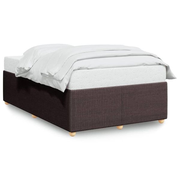 Vidaxl Struttura Letto Senza Materasso Marrone Scuro 120X190 Cm Tessuto-image