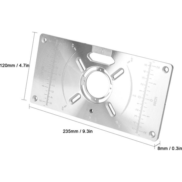 Router Tabella Inserire Piastra In Alluminio Rifilatura Macchina Incisione Flip Board Con 4 Anelli Per La Lavorazione Del Legno-image