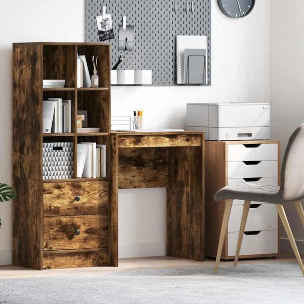 Maison Exclusive - Scrivania In Rovere Affumicato 60 X 40 X 76 Cm-image