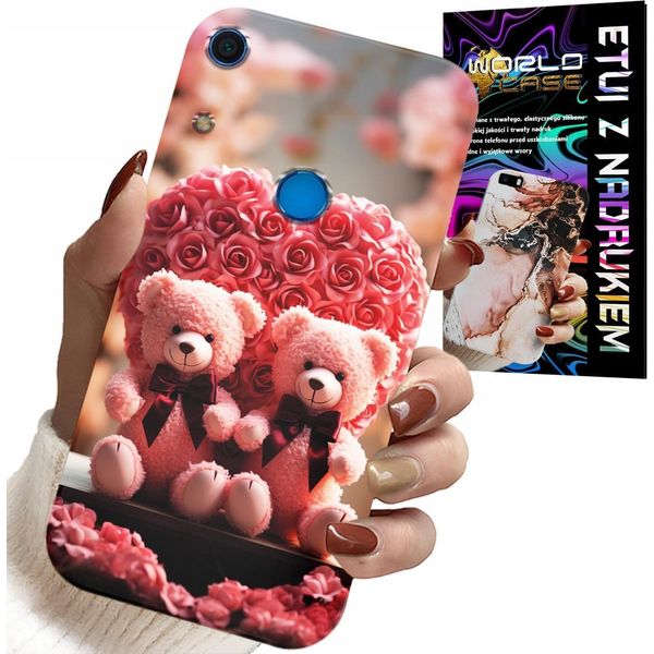 Custodia Per Huawei Y6S - Rosa Orsetto Famiglia Cuore + Vetro-image