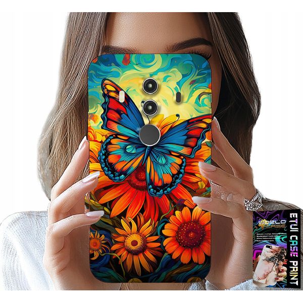 Custodia Per Huawei Mate 10 Pro - Farfalle Farfalle Fiori Rose Custodia-image