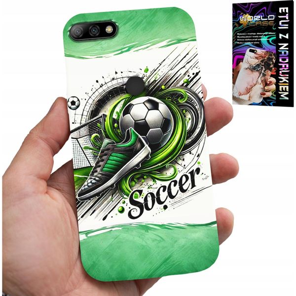 Custodia Per Huawei Y7 2018 - Calcio, Custodia Per Pallone Da Calcio + Vetro-image