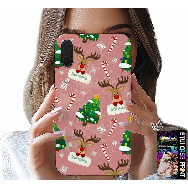 Custodia Per Huawei P20 - Renna Natalizia, Alberi Di Natale, Bastoncini, Motivi-image