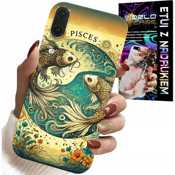 Custodia Per Huawei P20 - Segno Zodiacale, Pesci Astronomia + Pellicola Protettiva-image