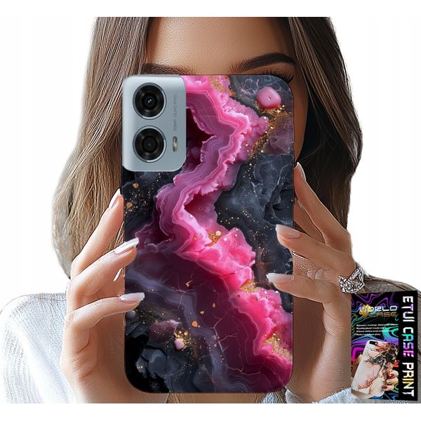 Custodia Per Motorola Moto G85 5G - Rosa Marmorizzato, Modelli Alla Moda-image