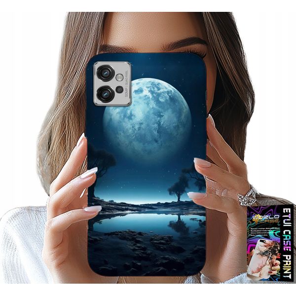 Custodia Per Motorola G32 - Luna Piena Luna Custodia + Pellicola Protettiva-image