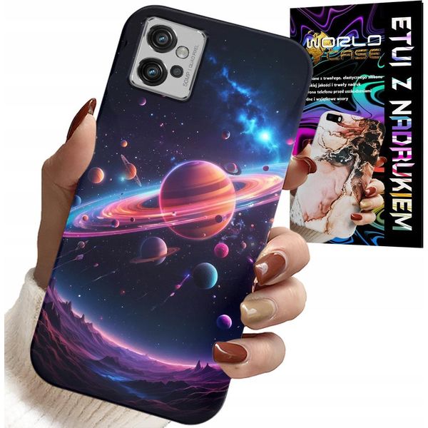 Custodia Per Motorola G32 - Cosmo Pianeti Stelle Galassia Retro-image