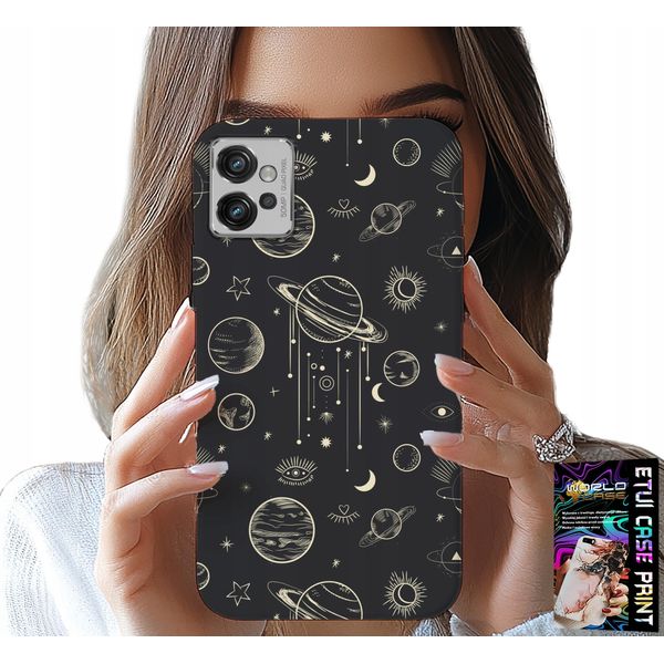 Custodia Per Motorola G32 - Cosmo Pianeti Stelle Luna + Pellicola Protettiva-image
