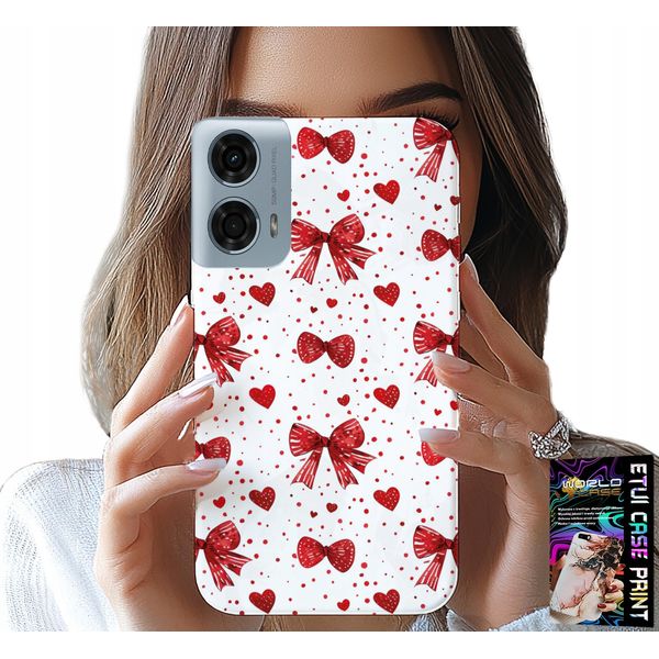 Custodia Per Motorola Moto G85 5G - Nastri Rossi Nastro Motivi Alla Moda-image