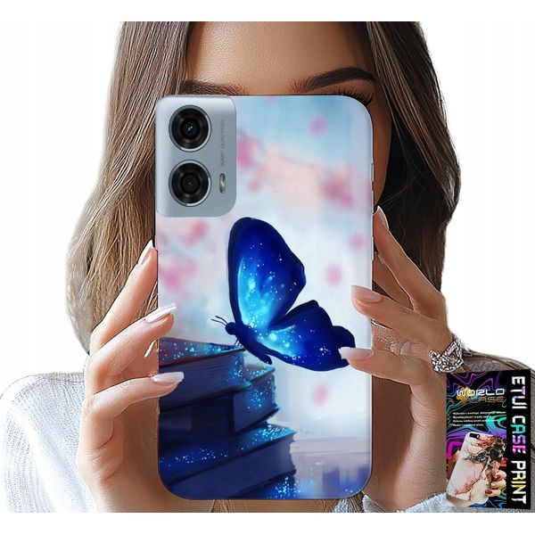 Custodia Per Motorola Moto G35 - Farfalla Blu, Farfalla, Motivi Femminili-image