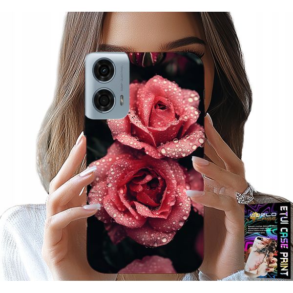 Custodia Per Motorola Moto G35 - Bellissime Rose Rosa, Motivi Floreali, Custodia-image