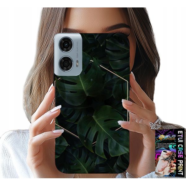 Custodia Per Motorola G24 / G04 - Foglie Eleganti E Motivi Alla Moda Sulla Custodia-image