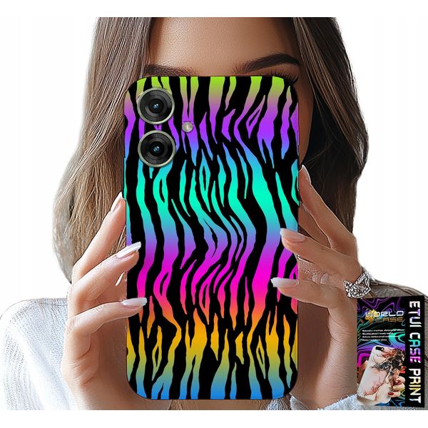 Custodia Per Motorola Moto G55 - Custodia Con Motivi Astratti Colorati + Pellicola Protettiva-image