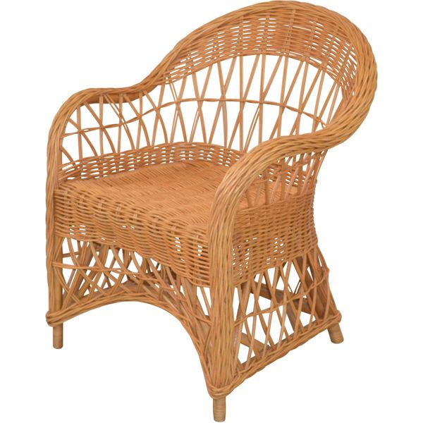 Relaxsessel, Gelb (Honigfarben, Ohne Kissen), B:65Cm H:85Cm T:65Cm, Hofmann Living And More, Sessel, Relaxsessel, Handgeflochten-image